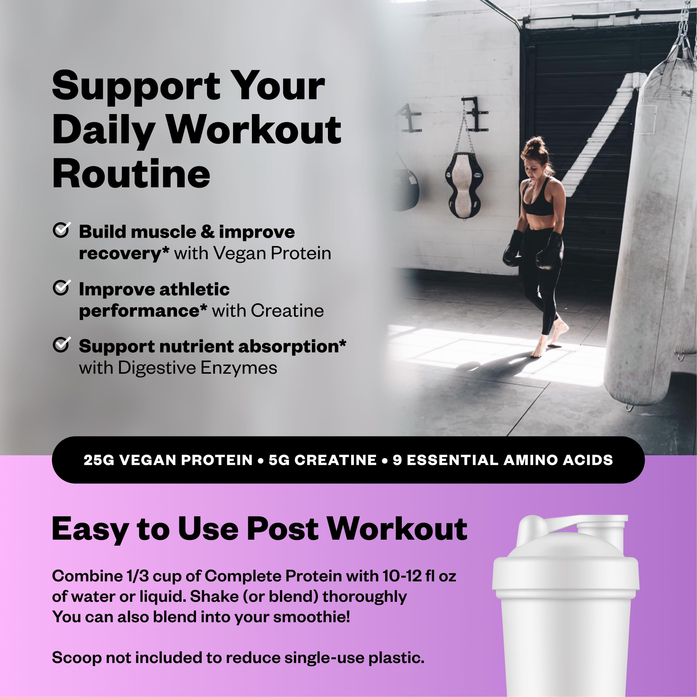 RNWY acai protein scoop ready for quick shakes and on-the-go gains.