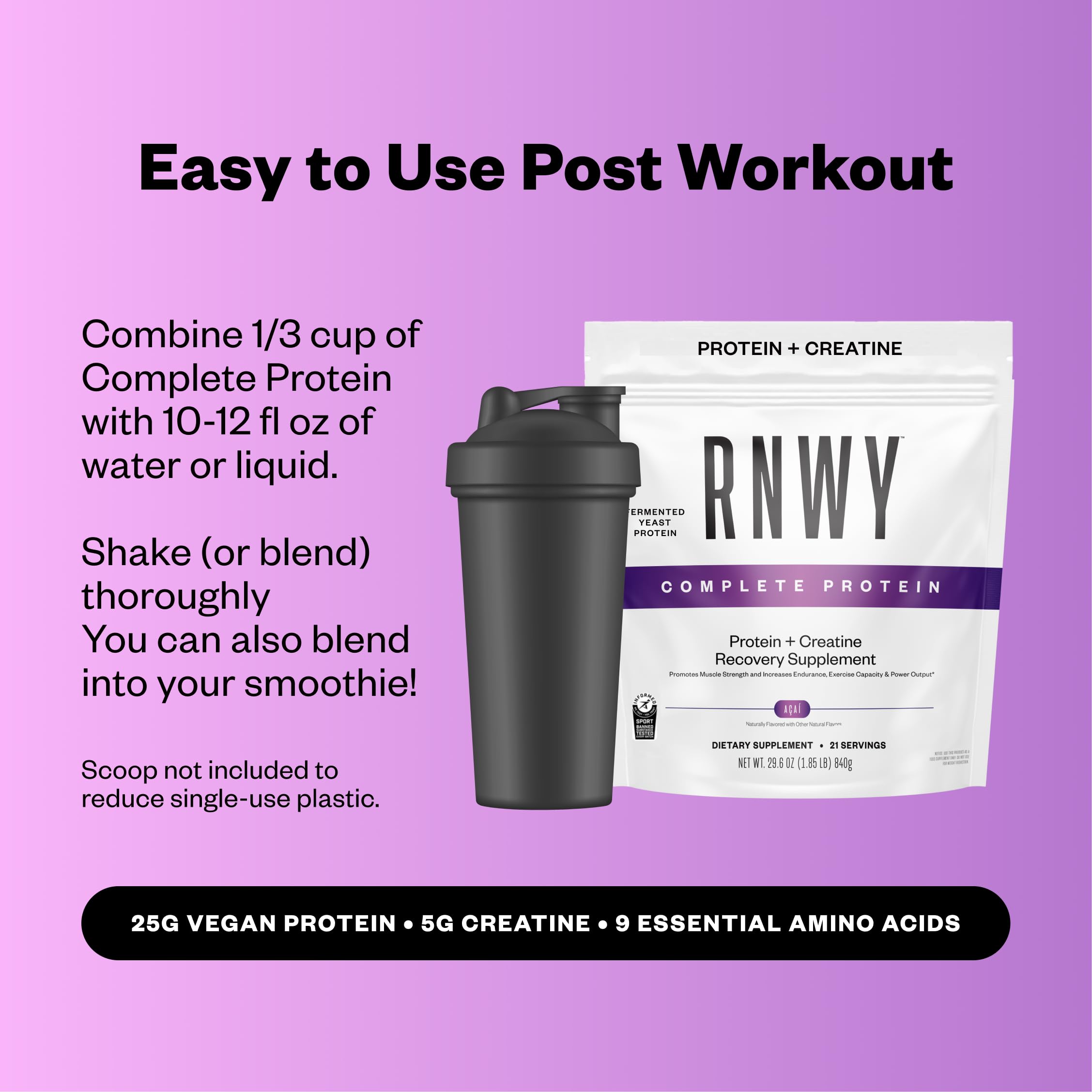 RNWY upcycled ingredient icon on packaging highlighting sustainable sourcing.