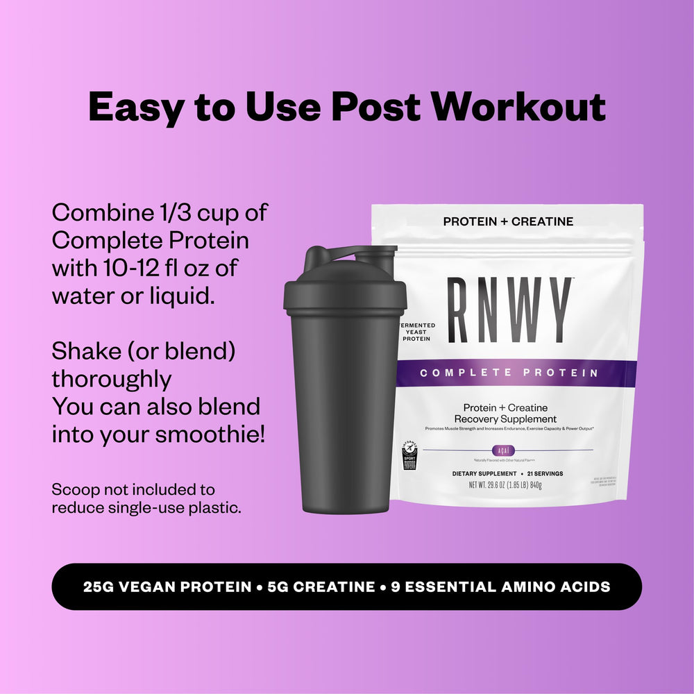 RNWY upcycled ingredient icon on packaging highlighting sustainable sourcing.