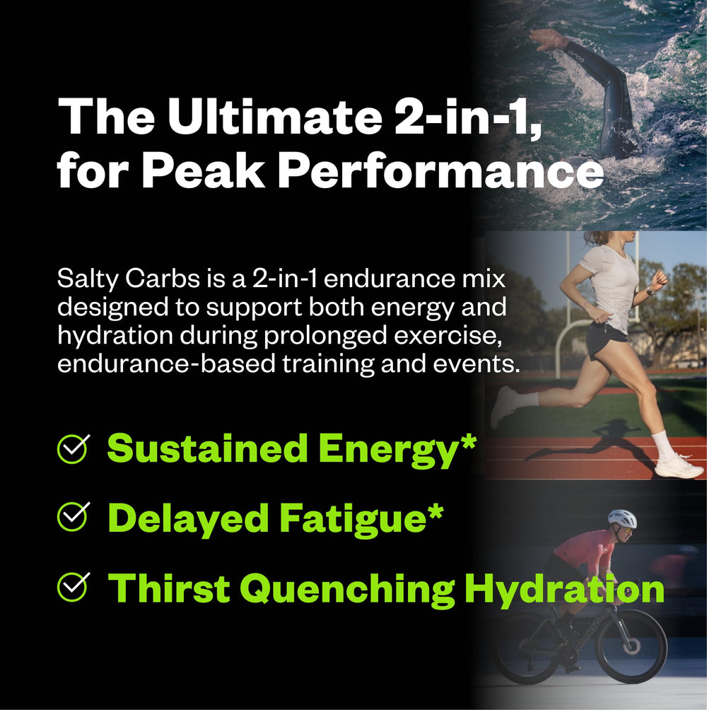 RNWY Salty Carbs mixed-glass displays ready-to-drink hydration with 700 mg sodium.