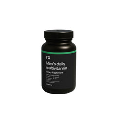 Ro Daily Multivitamin for Men bottle front showing peppermint flavor label for daily activity support