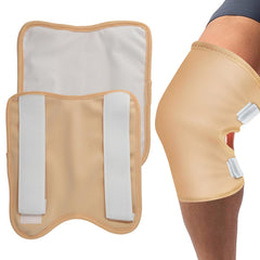 ROBOHOOK Castor Oil Knee Wrap on knee for comfortable daily wear and targeted coverage.