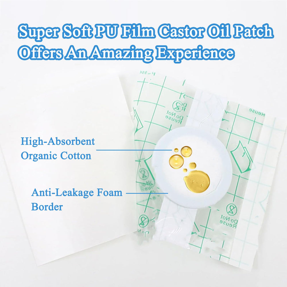 ROBOHOOK organic cotton material patch for safe, skin-friendly castor oil care