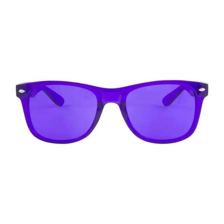 RobRia Color Therapy Glasses indigo frame for mood-boosting style and focus
