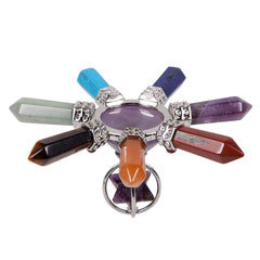 Rockcloud tiger's eye wand enhances focus and protective energy.