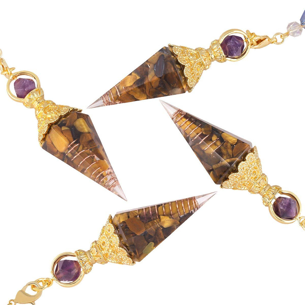 Rockcloud Reiki crystal six-facet pendant offering chakra alignment and energy flow.
