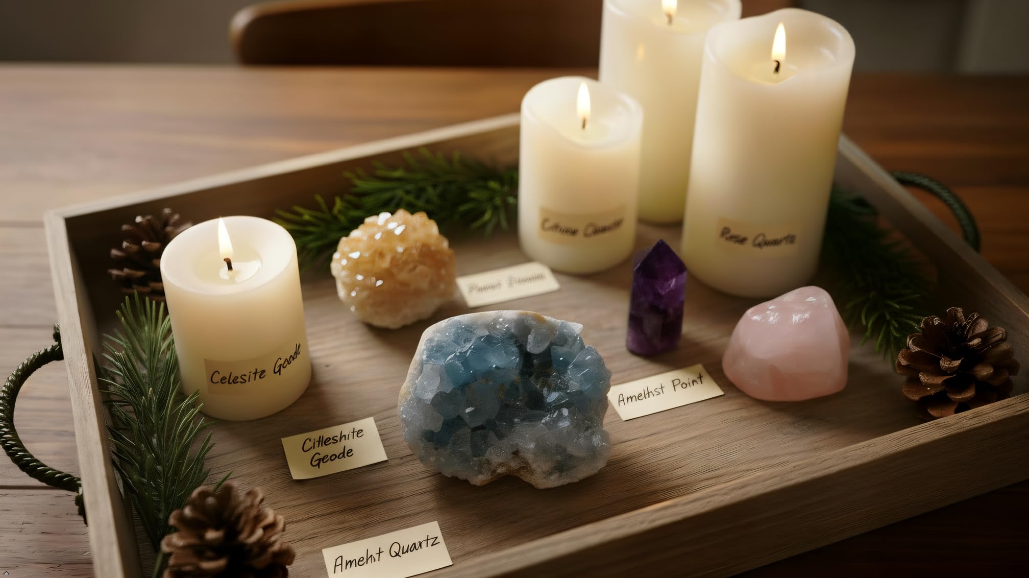 Rockcloud blue celestite geode interior, side view for tranquil displays.
