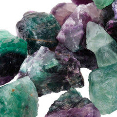 Rockcloud fluorite rough stones for intuition and upper chakra focus
