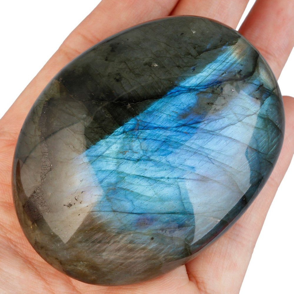 Rockcloud grid-ready Labradorite stone for chakra work and energies.