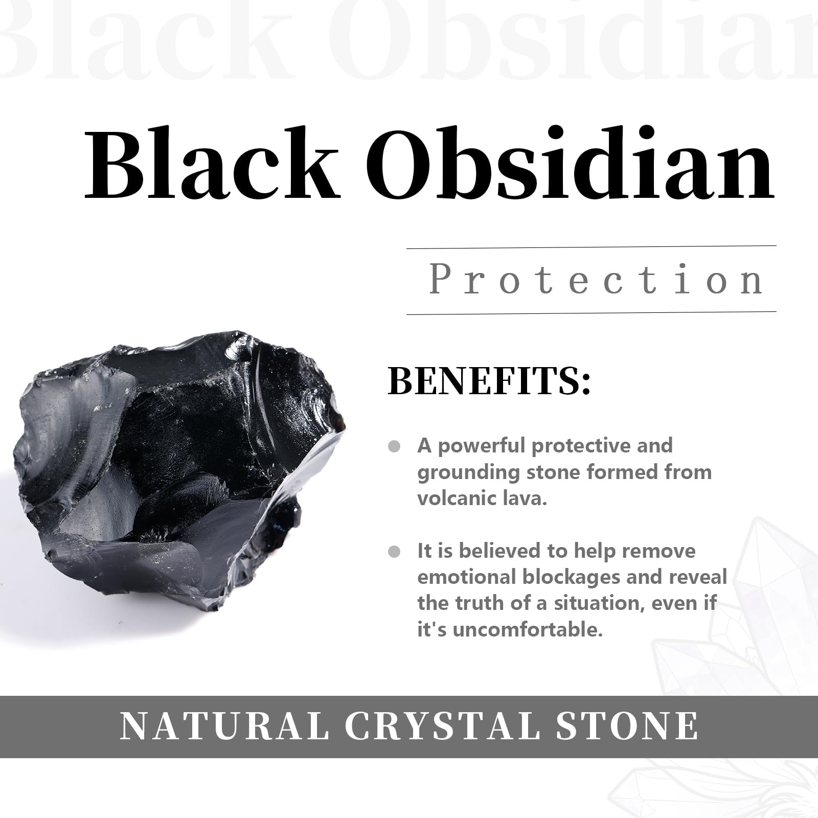Rockcloud hand-carved obsidian pendulum revealing natural stone variation.