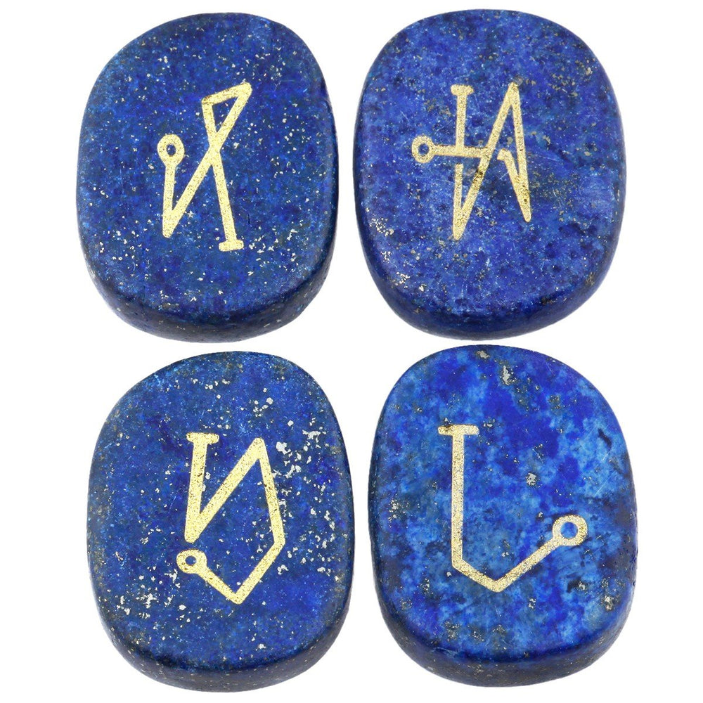 Rockcloud healing crystal palm stones with angel symbols for chakra balance and portable use