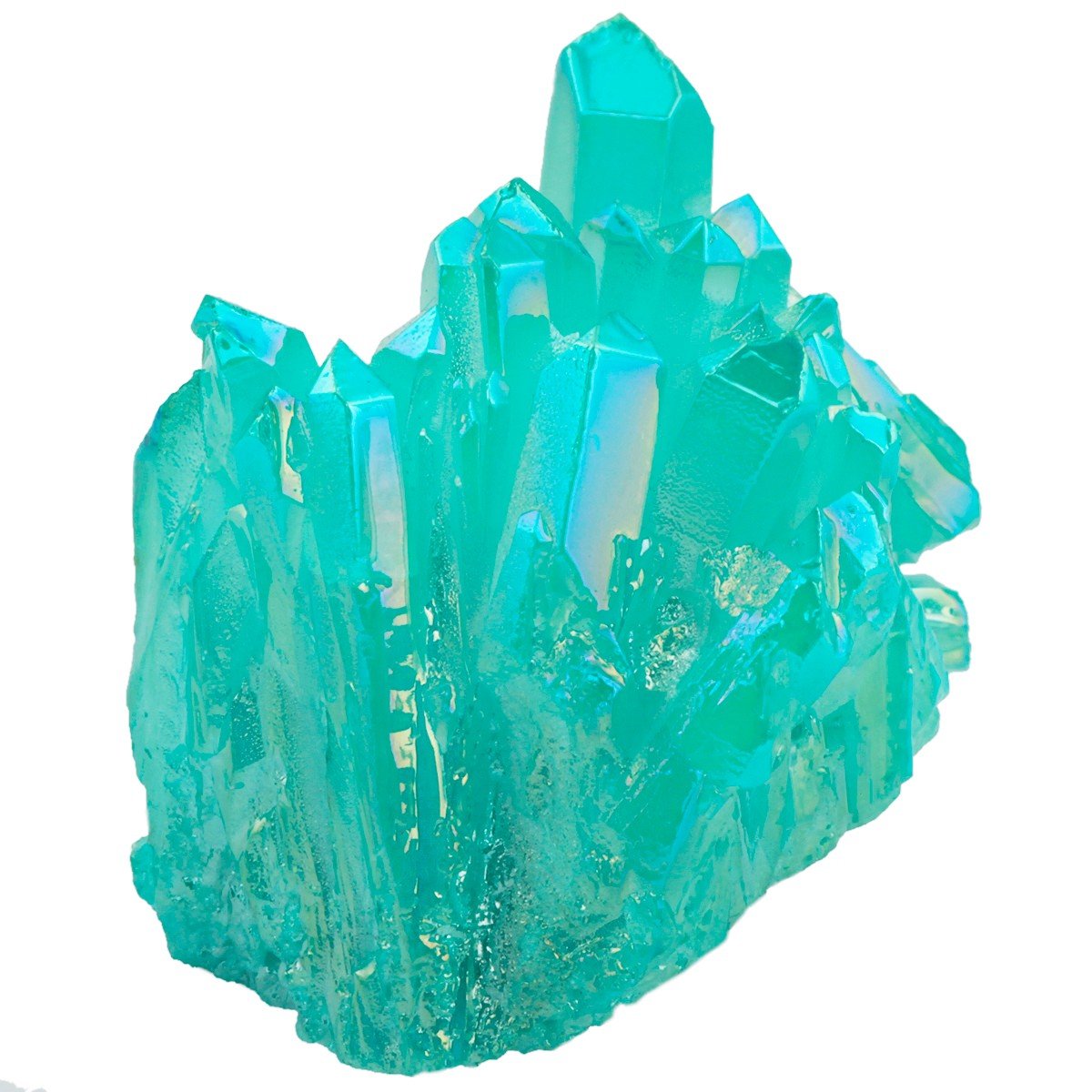 Rockcloud healing crystal lake blue quartz geode for home decor and focus.