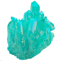 Rockcloud healing crystal lake blue quartz geode for home decor and focus.