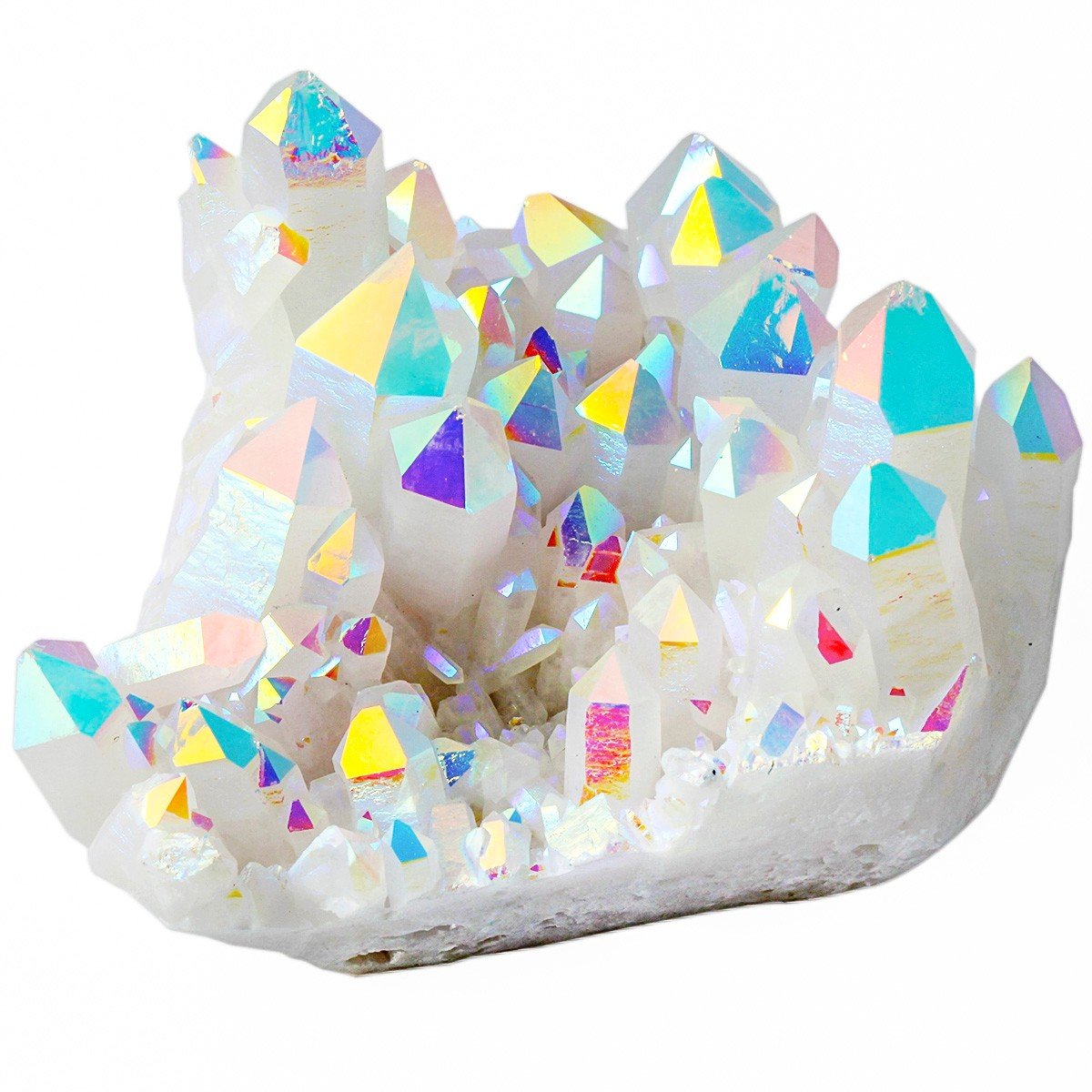 Rockcloud Healing Stone AB crystal geode cluster for elegant home decor