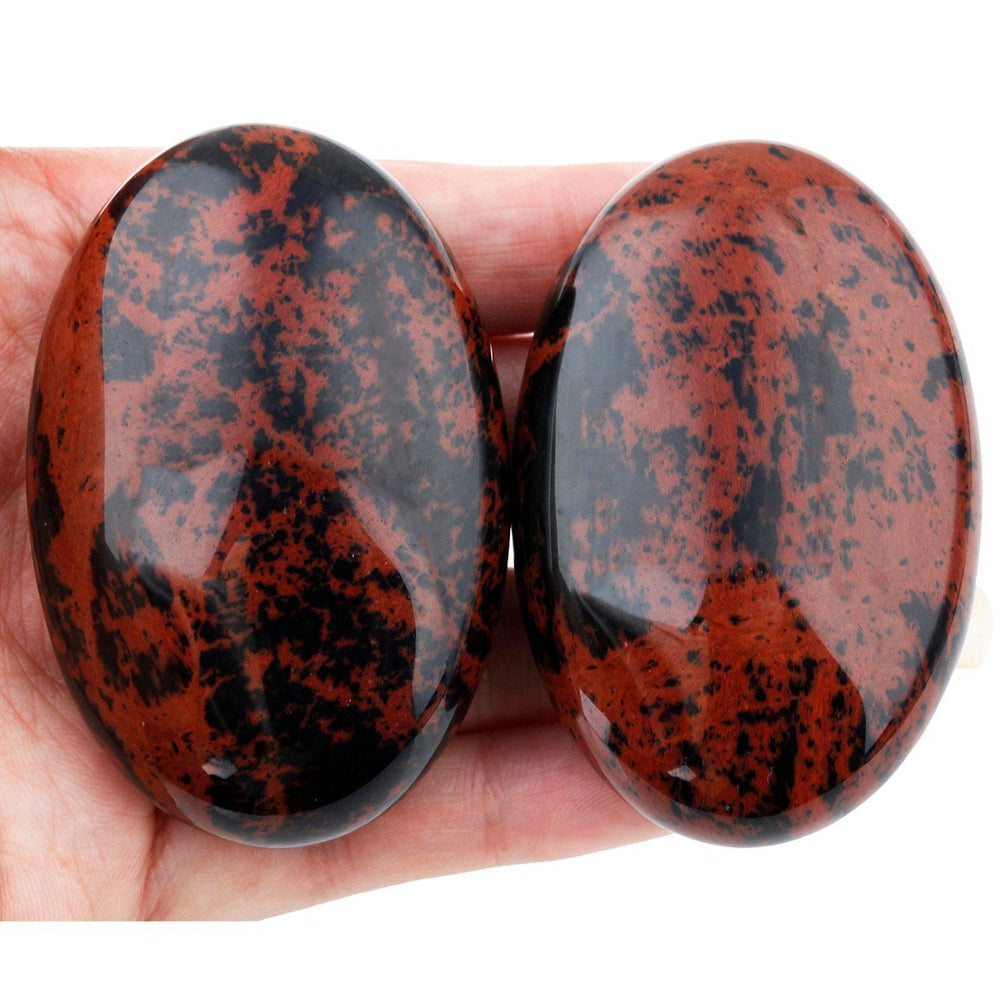 Rockcloud obsidian protective crystal with glossy surface for space clearing.