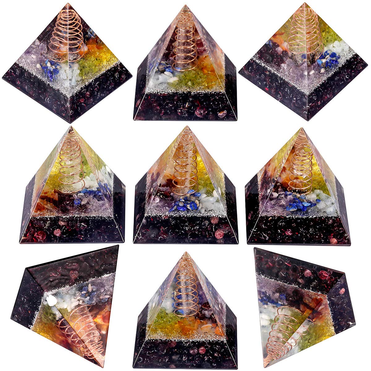 Rockcloud orgone pyramid in a meditation space, helping purify environment energy.