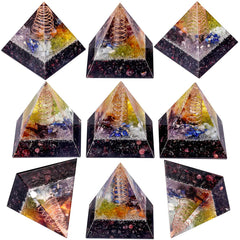 Rockcloud orgone pyramid in a meditation space, helping purify environment energy.
