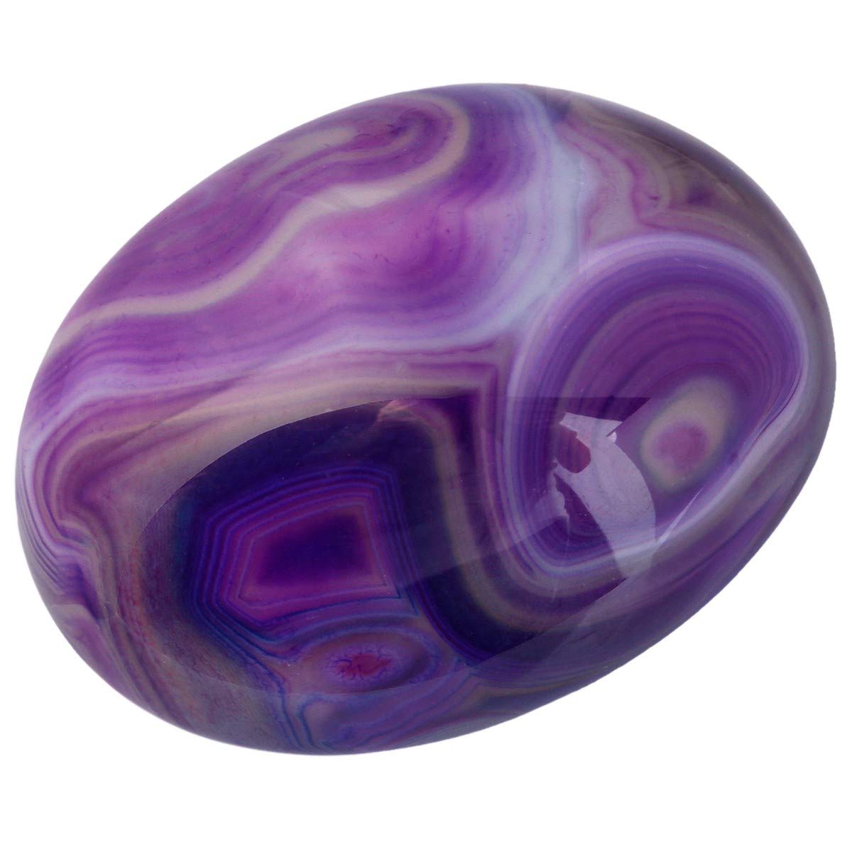 Rockcloud purple agate palm stone designed for pocket carry and daily ease.