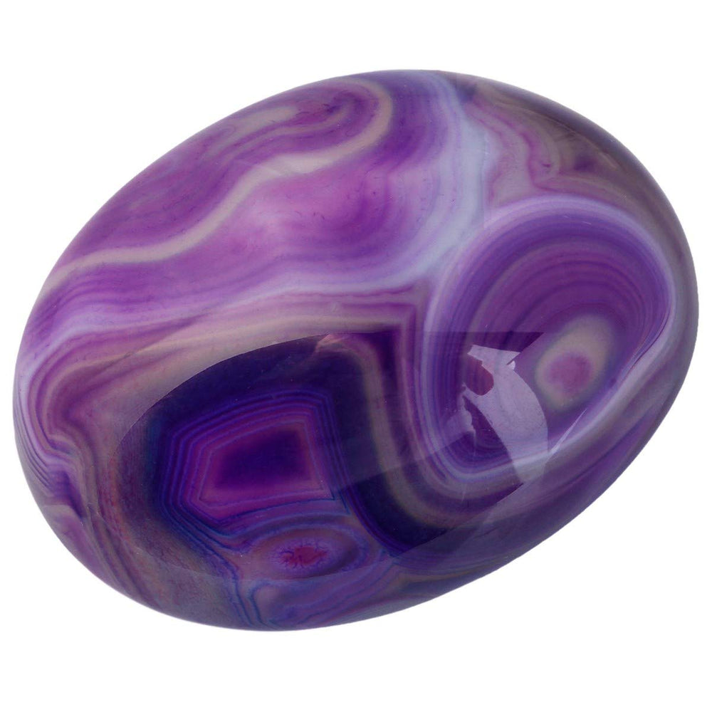 Rockcloud purple agate palm stone designed for pocket carry and daily ease.