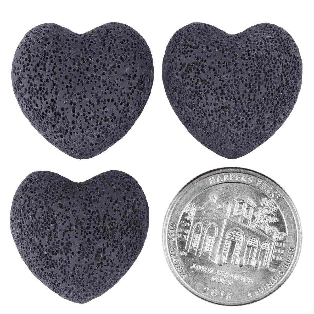 Rockcloud pocket stone lava hearts, diffuse scent by applying oil and enjoy portable grounding.