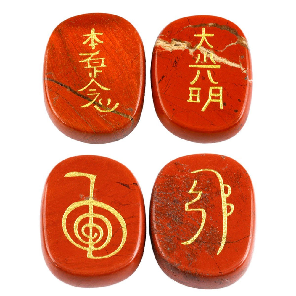 Rockcloud Red Jasper palm stones glimmer in warm light for mindful rituals.