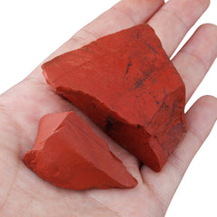 Rockcloud Red Jasper rough stones for Reiki, chakra work, and decor.