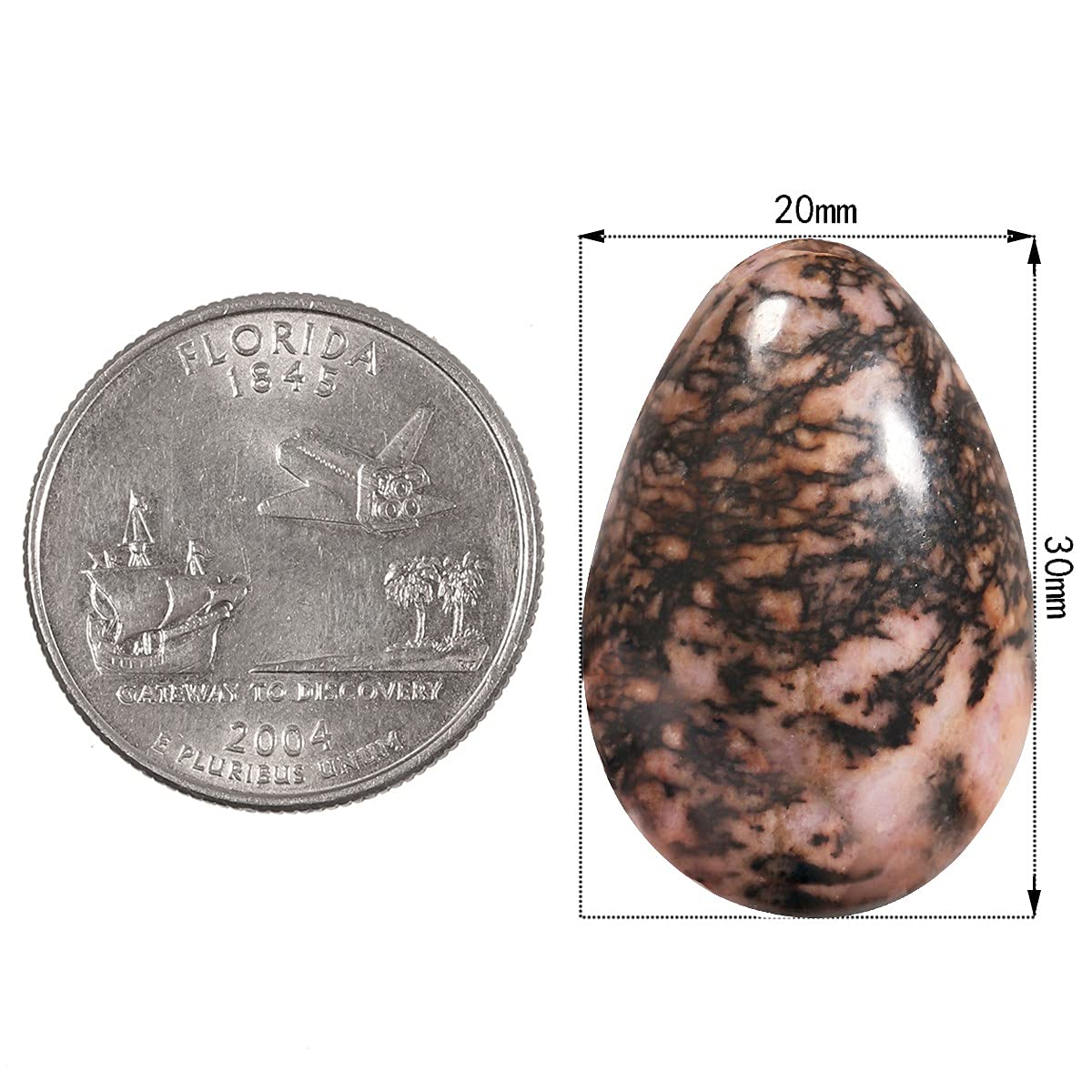 Rockcloud rhodonite worry stone helps with focus and mindful breathing during work