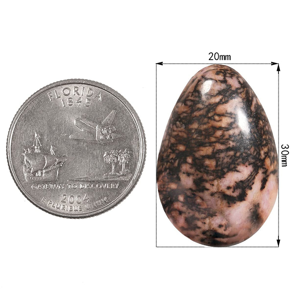 Rockcloud rhodonite worry stone helps with focus and mindful breathing during work