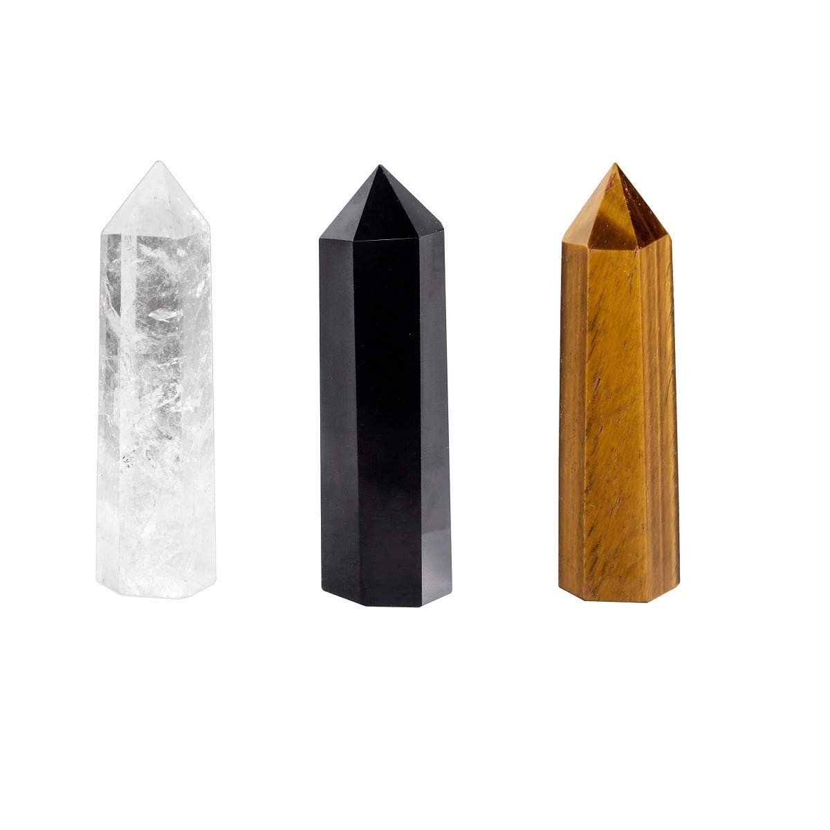 Rockcloud rock crystal wand 2in for meditation and aura focus