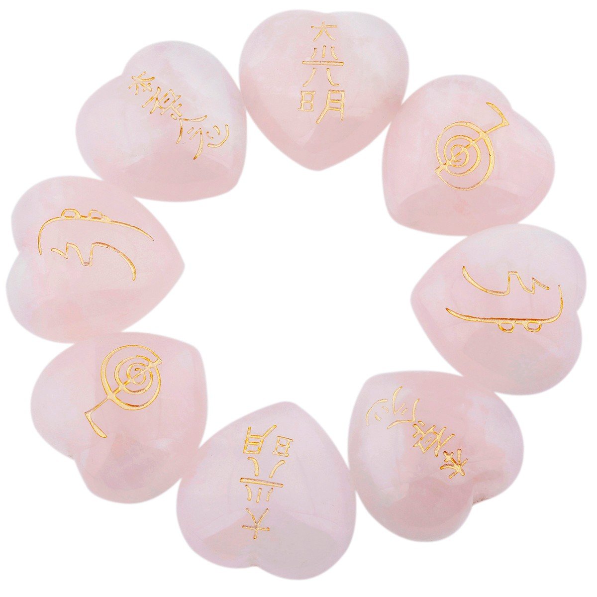 Rockcloud rose quartz heart travel pocket stone suited for on-the-go grounding