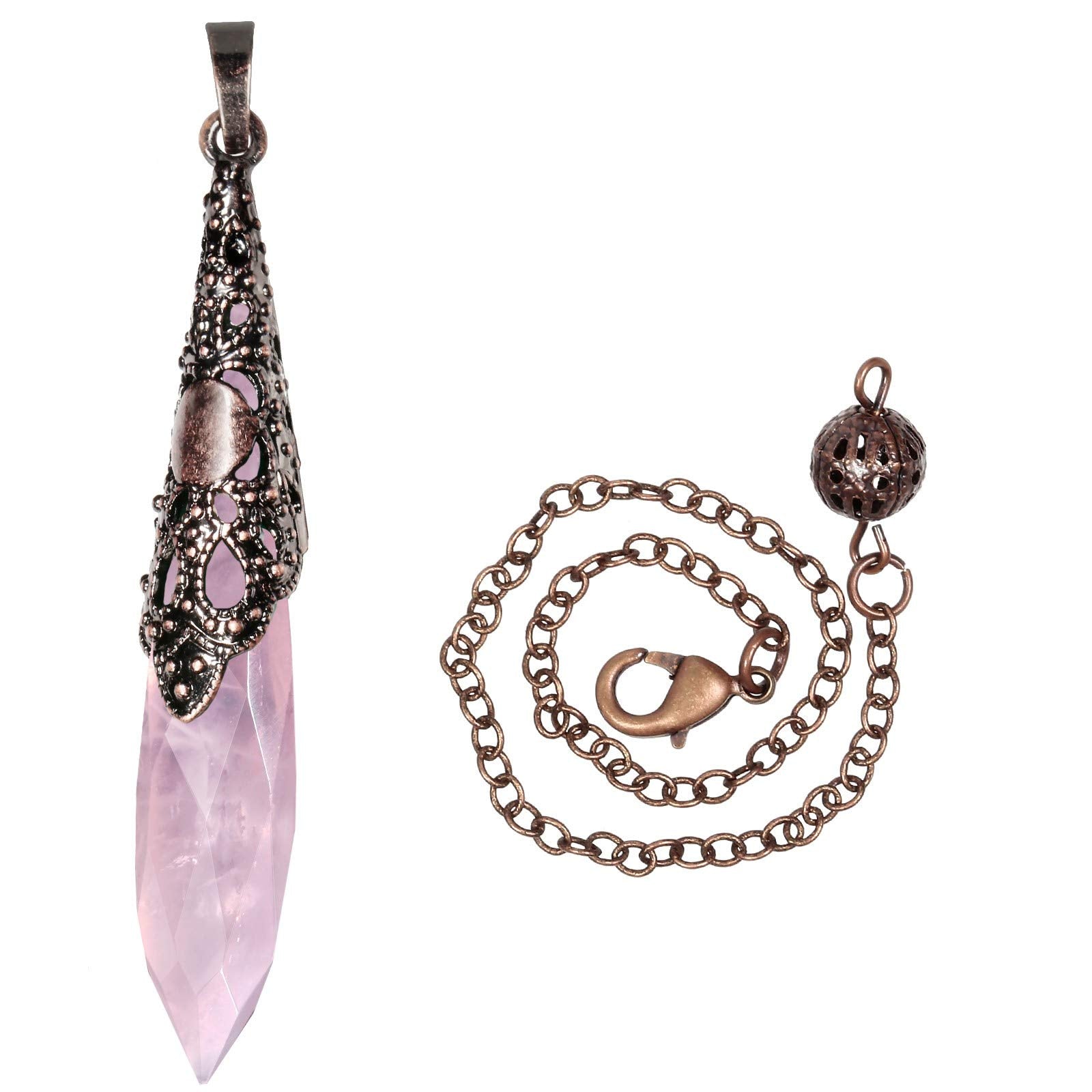 Rockcloud rose quartz pendant packaged in velvet for gifting