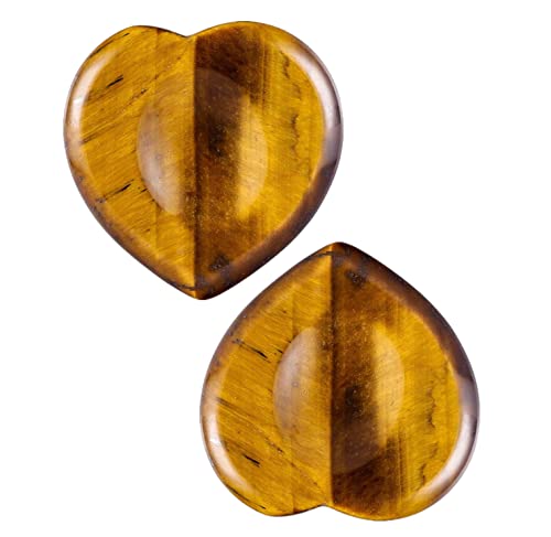 Rockcloud tiger's eye thumb stone for anxiety relief and grounding.
