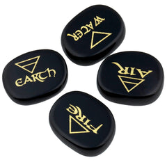 Rockcloud triangle symbol palm stones—portable chakra tools for travel and mindfulness.