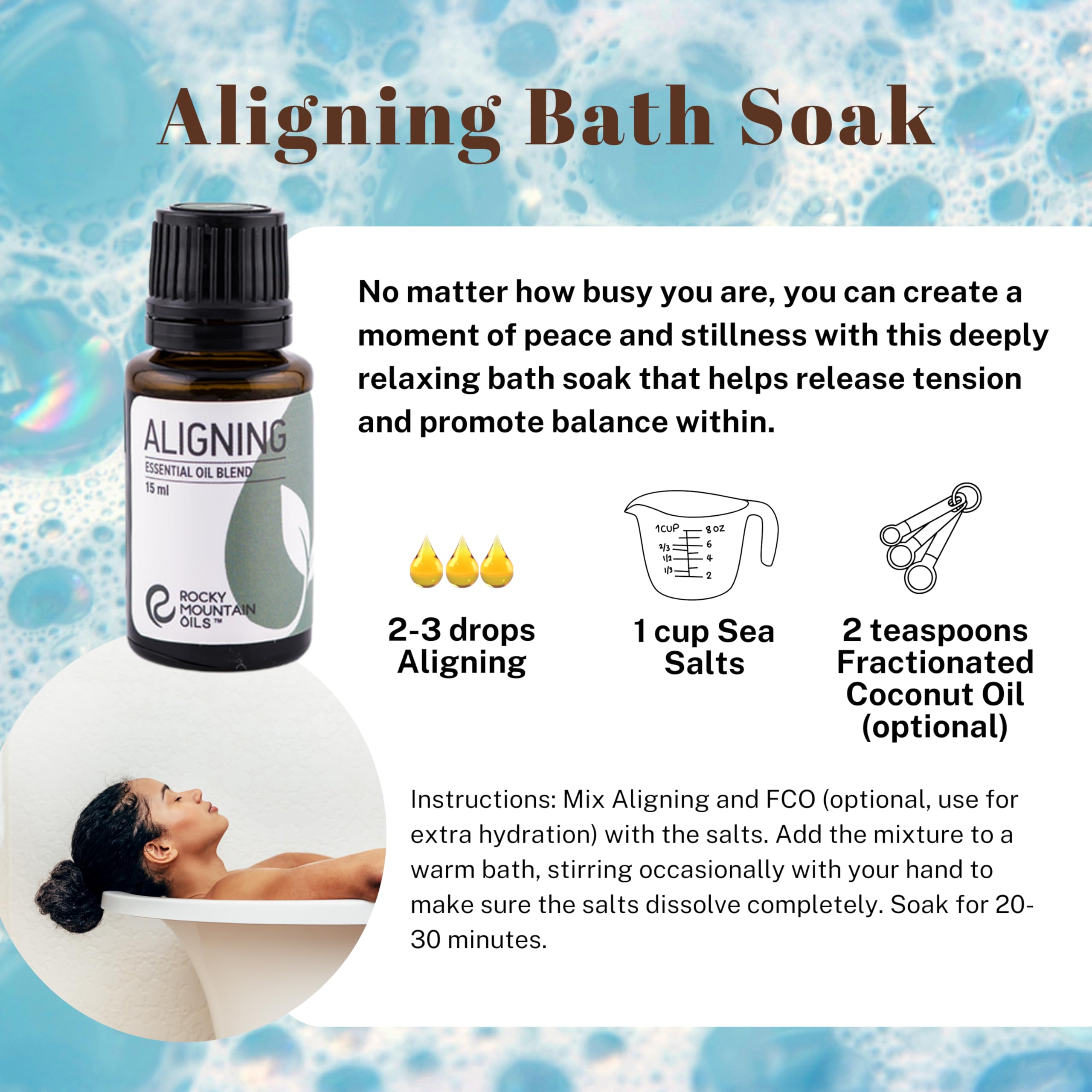 Rocky Mountain Oils Aligning base uses fractionated coconut oil.