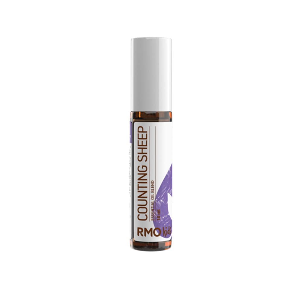 Rocky Mountain Oils Counting Sheep roller front, ideal for gentle bedtime calm.