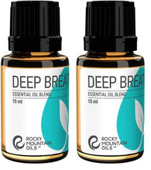 Rocky Mountain Oils Deep Breathe bottle ready for diffusion to support clearer breathing.