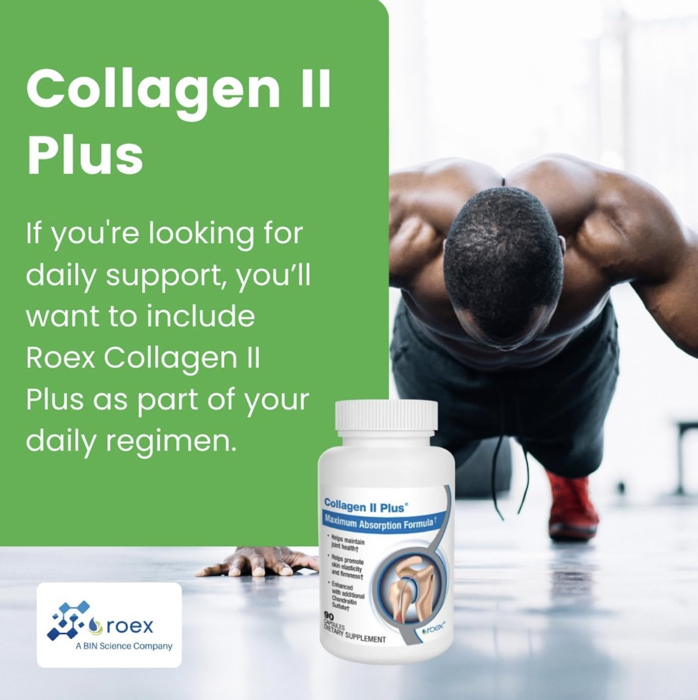 Roex Collagen II Plus joint-use scene showing activity support.