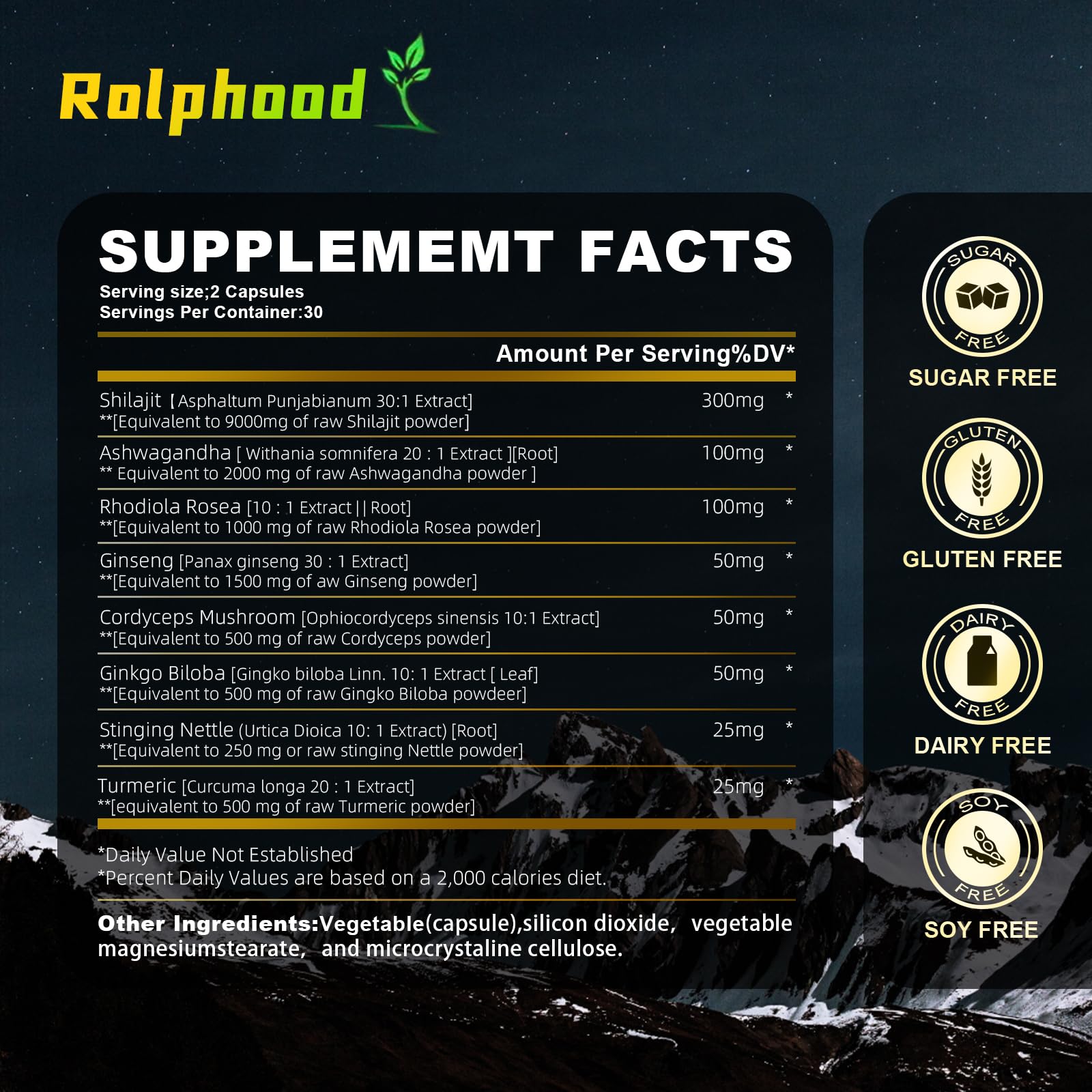 Rolphood Shilajit Himalayan origin label highlights pure source