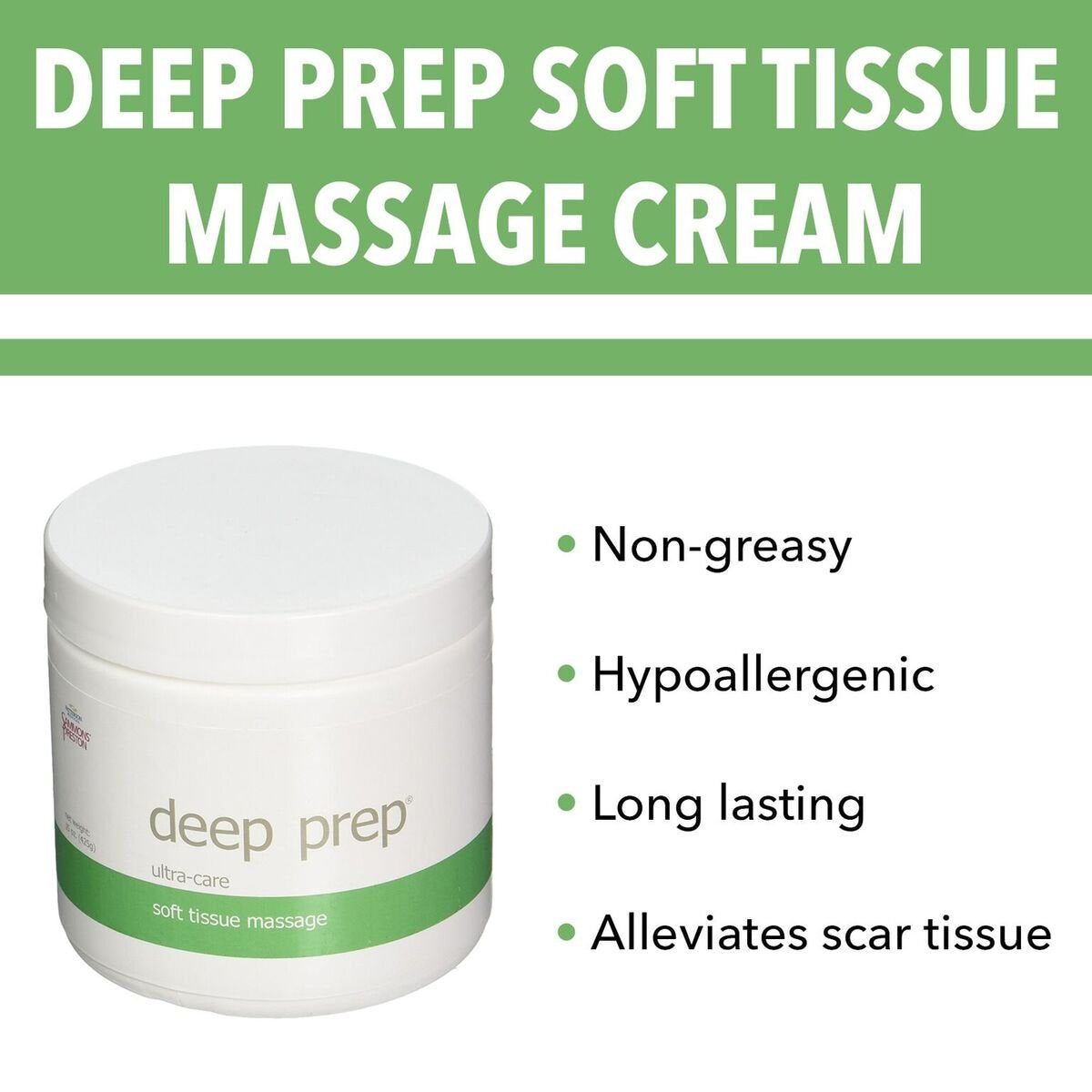 Rolyan Deep Prep Ultra Care application closeup showing non-greasy feel during therapy
