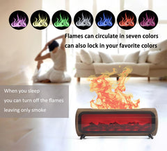 romanplux flame fireplace diffuser seven colors display brightens offices and bedrooms