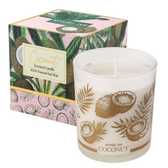 ROMIIE ZOI coconut candle jar 6oz in elegant glass to elevate home ambiance.