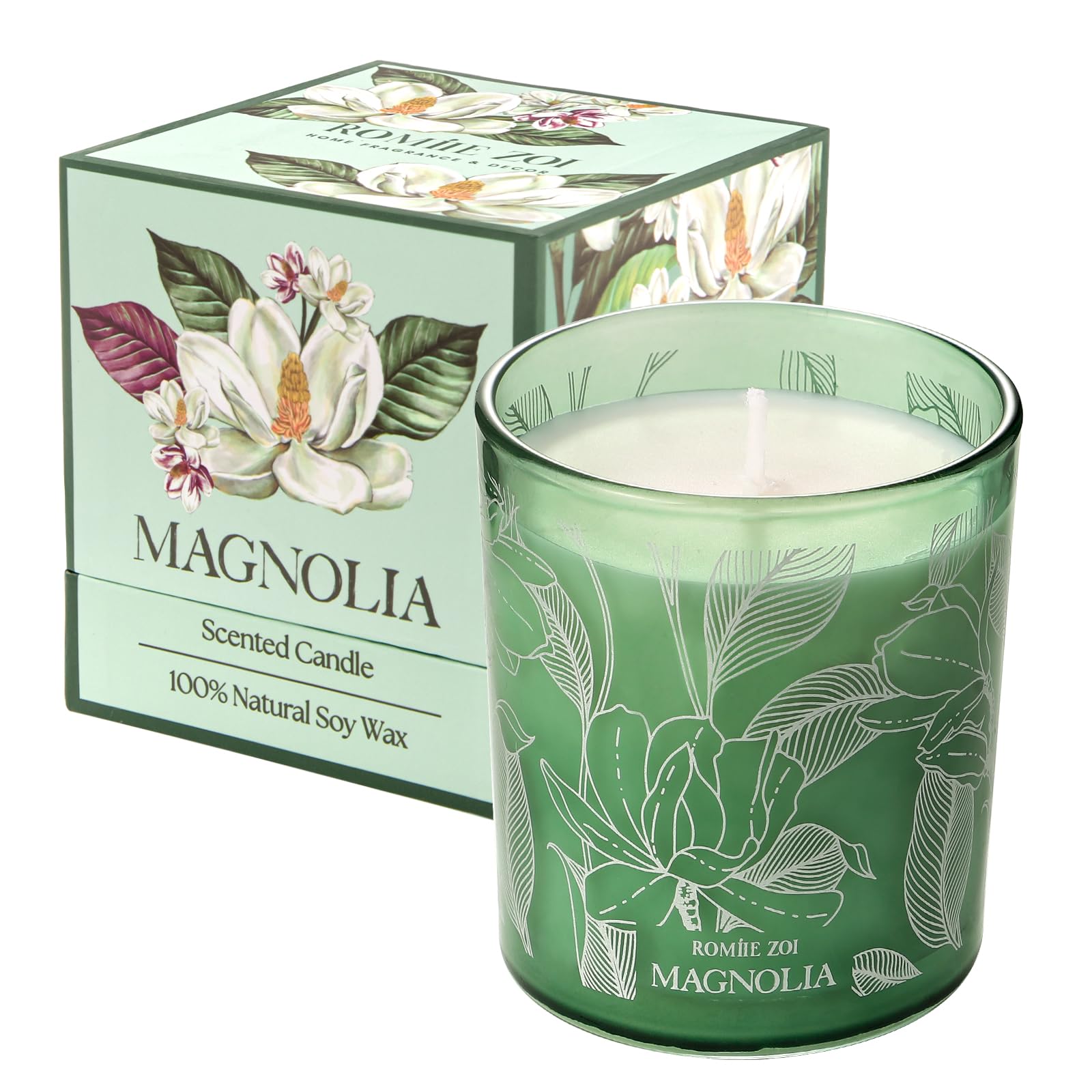 ROMIIE ZOI Magnolia candle in a 6oz jar fills rooms with elegant fragrance