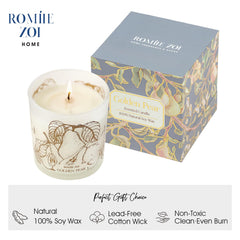 ROMIIE ZOI 6oz candle burns up to 40 hours, ideal for relaxing evenings.