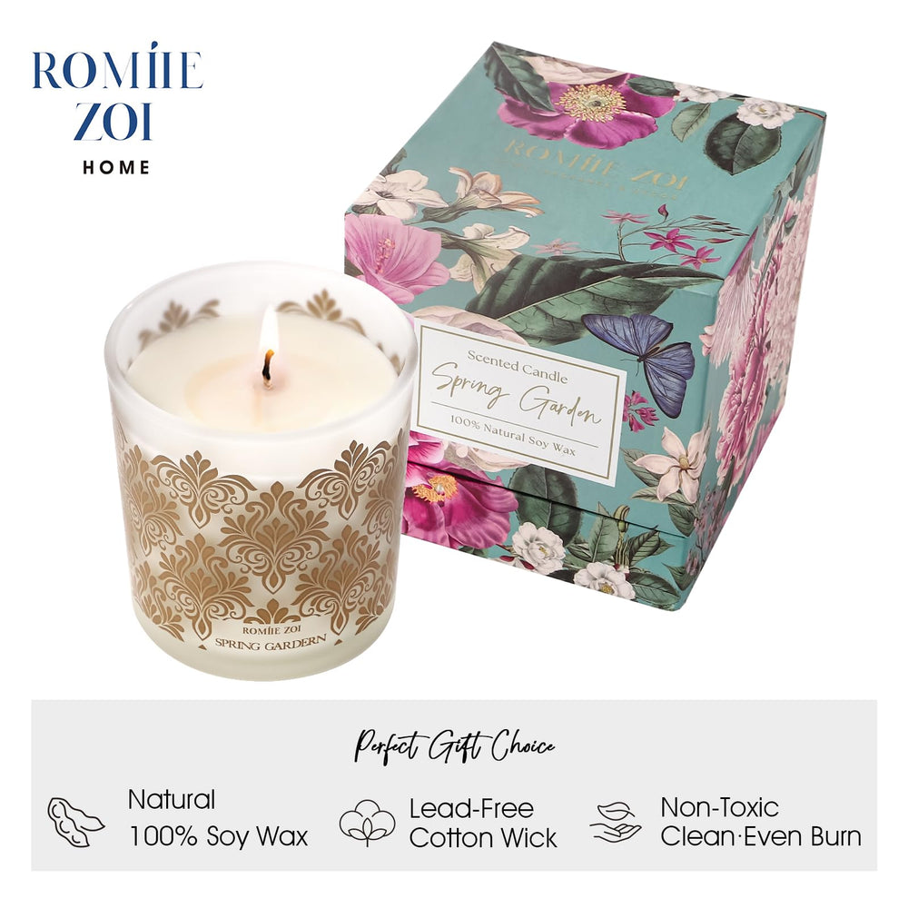 ROMIIE ZOI 6oz soy wax candle provides clean burn and cozy glow.