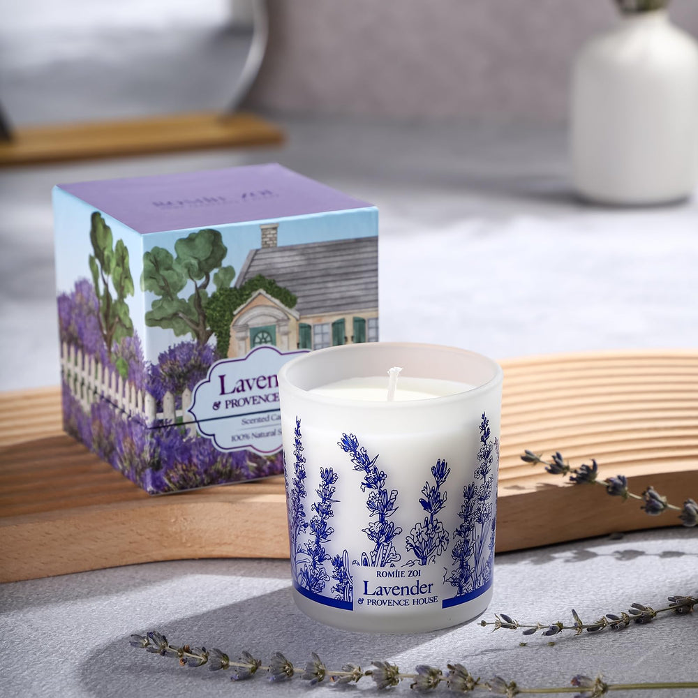ROMIIE ZOI candle in living room for cozy vibes.