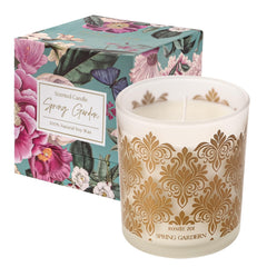 ROMIIE ZOI Garden floral bouquet candle jar enhances ambiance with blooming fragrance.