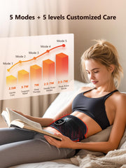 ROMISA belt reveals built-in 3000mAh battery for cord-free sessions.