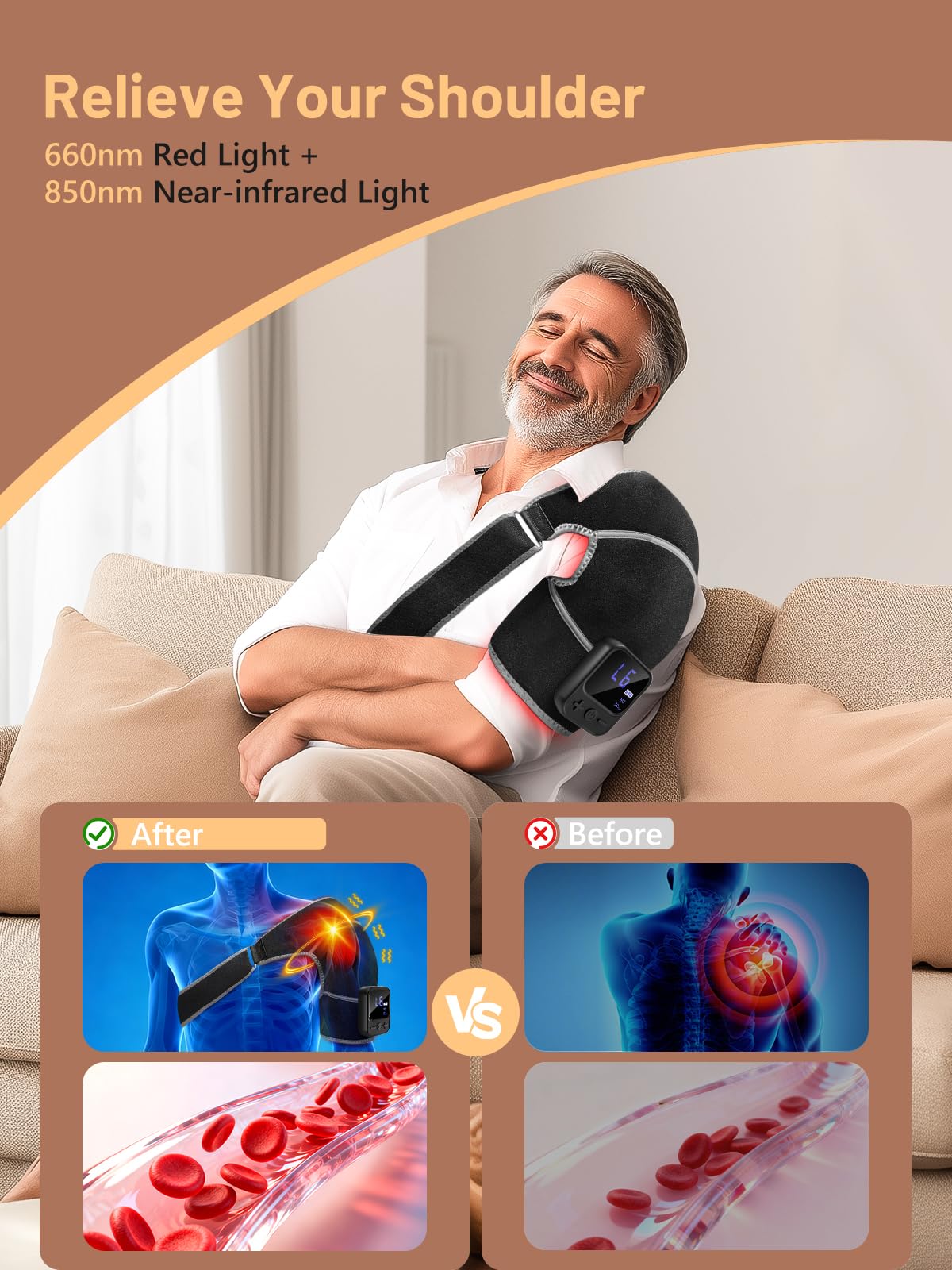 ROMISA infrared 660nm and 850nm LEDs for soothing warmth