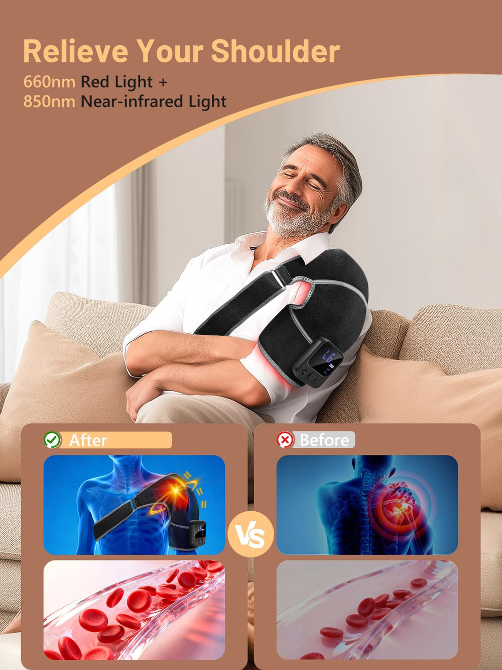 ROMISA infrared 660nm and 850nm LEDs for soothing warmth