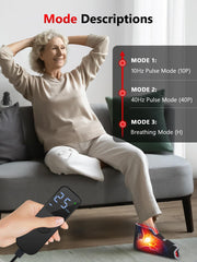 ROMISA foot wrap worn on foot illustrating secure, comfortable fit